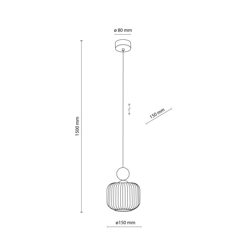 Suspension sur câble BALLO 1xE14/10W/230V beige