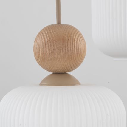 Suspension sur câble BALLO 3xE14/10W/230V beige