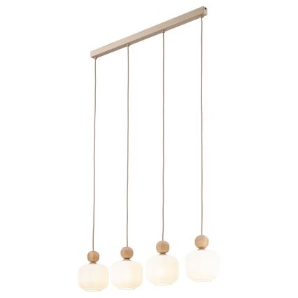 Suspension sur câble BALLO 4xE14/10W/230V beige