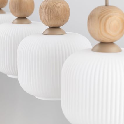 Suspension sur câble BALLO 4xE14/10W/230V beige