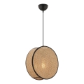 Suspension sur câble BIG DRUM 1xE27/60W/230V marron/noir