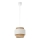Suspension sur câble BOHO 1xE27/60W/230V Ø 20 cm crème/jute