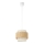 Suspension sur câble BOHO 1xE27/60W/230V Ø 20 cm jute/crème