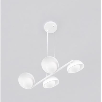 Suspension sur câble BOOM 4xG9/8W/230V blanche