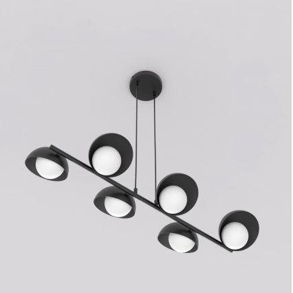 Suspension sur câble BOOM 6xG9/8W/230V noire