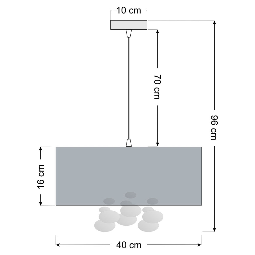 Suspension sur câble BUBBLE 1xE27/60W/230V Ø 40 cm beige