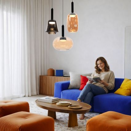 Suspension sur câble BUENO 1xGX53/9W/230V Ø 25 cm beige fumé