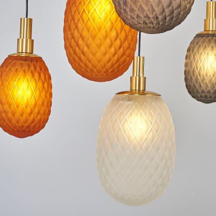 Suspension sur câble CACTUS 16xG9/5W/230V cuivré/gris/blanc