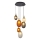 Suspension sur câble CACTUS 6xG9/5W/230V cuivré/gris/blanc