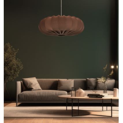 Suspension sur câble CAFEE 1xE27/40W/230V, Ø 52 cm, marron