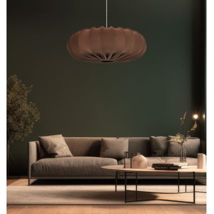 Suspension sur câble CAFEE 1xE27/40W/230V Ø 66 cm marron