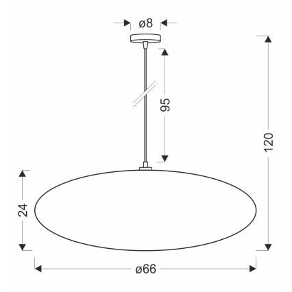 Suspension sur câble CAFEE 1xE27/40W/230V Ø 66 cm marron