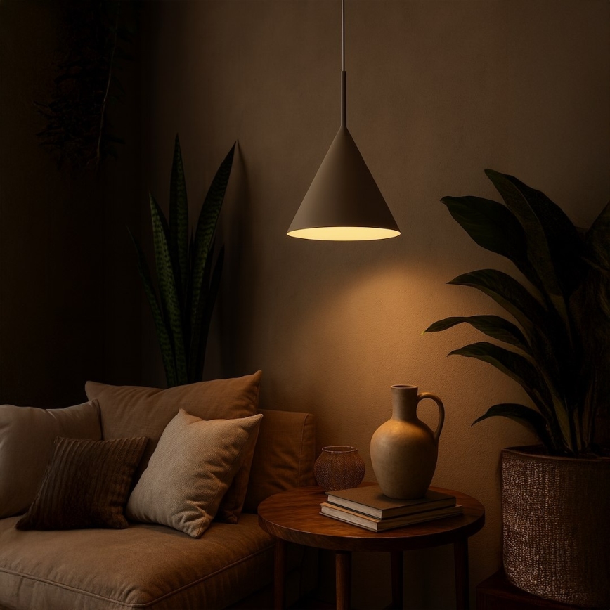 Suspension sur câble CAPITAL, 1xGX53/15W/230V, Ø 32 cm, taupe