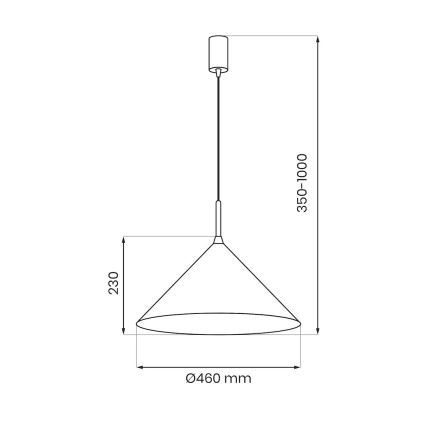 Suspension sur câble CAPITAL 1xGX53/15W/230V Ø 46 cm beige