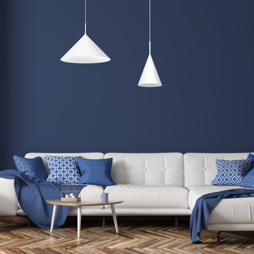 Suspension sur câble CAPITAL 1xGX53/15W/230V Ø 46 cm blanc