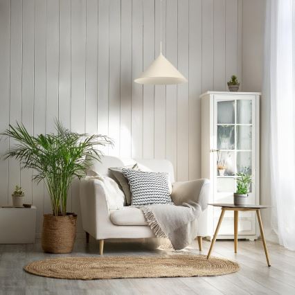 Suspension sur câble CAPITAL 1xGX53/15W/230V Ø 46 cm crème