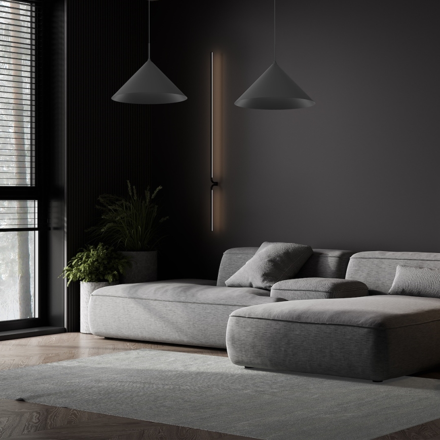 Suspension sur câble CAPITAL 1xGX53/15W/230V Ø 46 cm noire