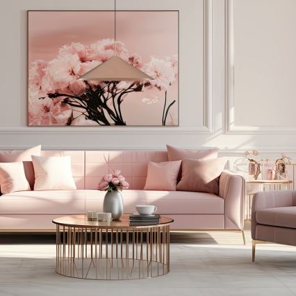 Suspension sur câble CAPITAL 1xGX53/15W/230V, Ø 60 cm, finition or rose