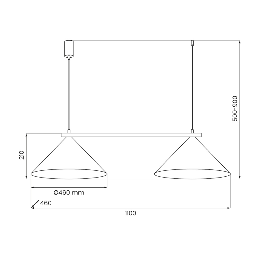 Suspension sur câble CAPITAL 2xGX53/15W/230V dorée