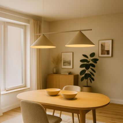 Suspension sur câble CAPITAL 2xGX53/15W/230V taupe