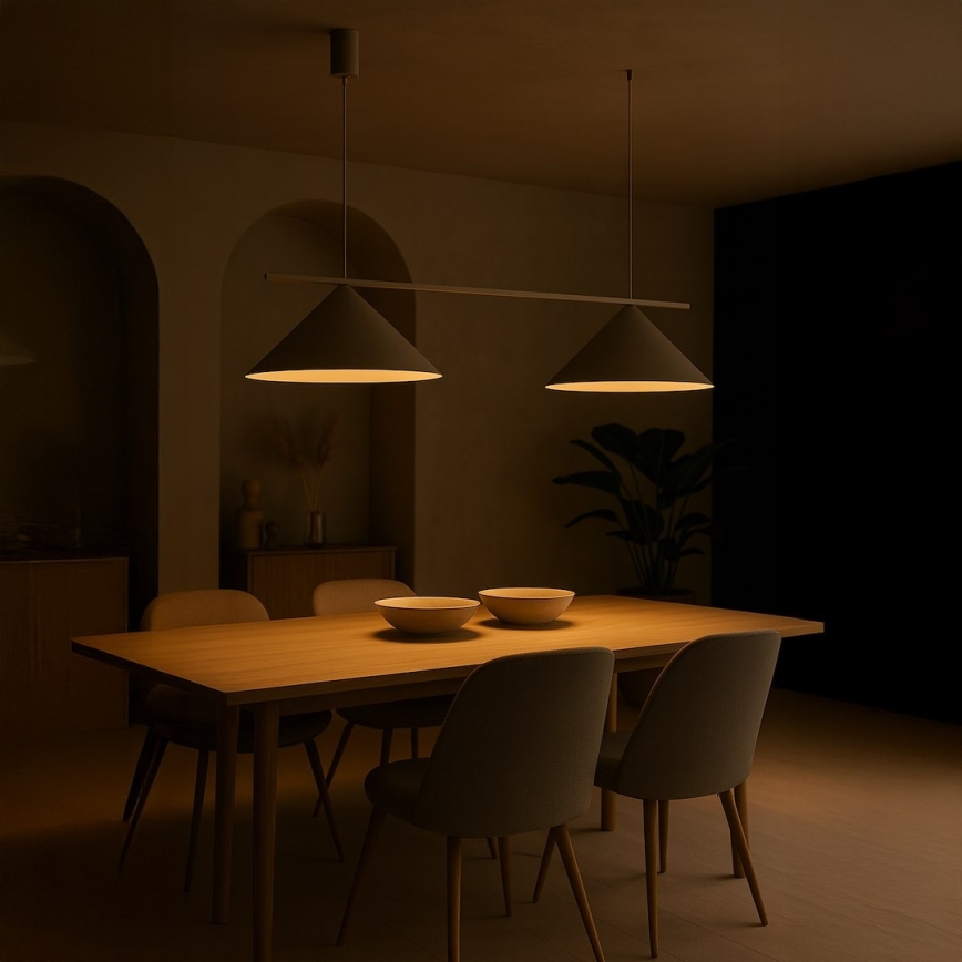 Suspension sur câble CAPITAL 2xGX53/15W/230V taupe