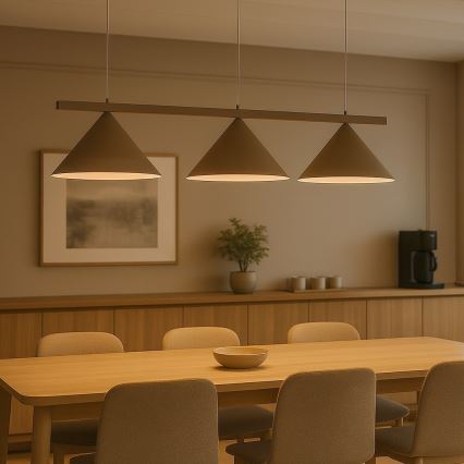 Suspension sur câble CAPITAL 3xGX53/15W/230V beige