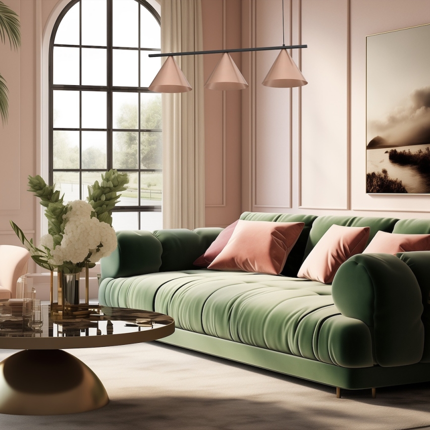 Suspension sur câble CAPITAL 3xGX53/15W/230V, finition or rose