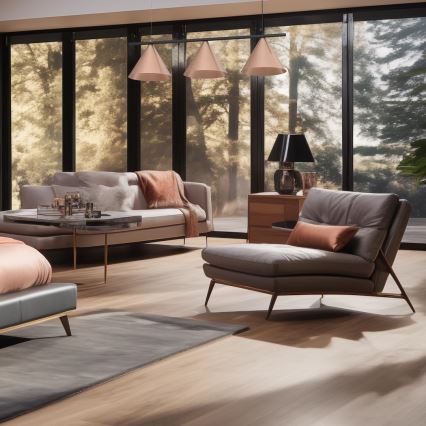 Suspension sur câble CAPITAL 3xGX53/15W/230V, finition or rose