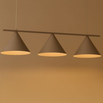 Suspension sur câble CAPITAL 3xGX53/15W/230V taupe
