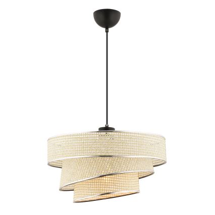 Suspension sur câble COUPER 1xE27/60W/230V crème/chrome brillant