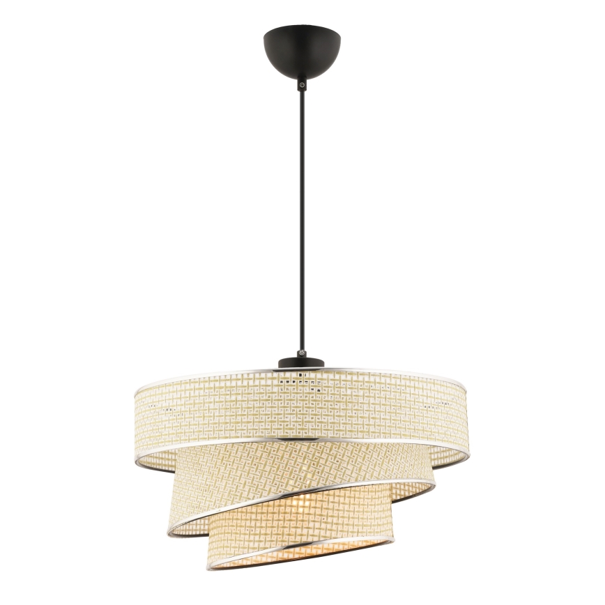 Suspension sur câble COUPER 1xE27/60W/230V crème/chrome brillant