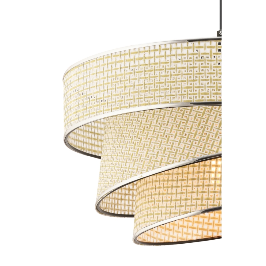 Suspension sur câble COUPER 1xE27/60W/230V crème/chrome brillant
