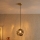 Suspension sur câble CRISTAL 1xE14/15W/230V laiton/noir fumé