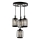 Suspension sur câble CRYSTALLINE 4xE27/40W/230V noire