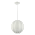 Suspension sur câble DANA 1xE27/15W/230V Ø 25 cm blanche