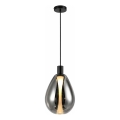 Suspension sur câble DENSO 1xG9/5W/230V Ø 20 cm chrome noir