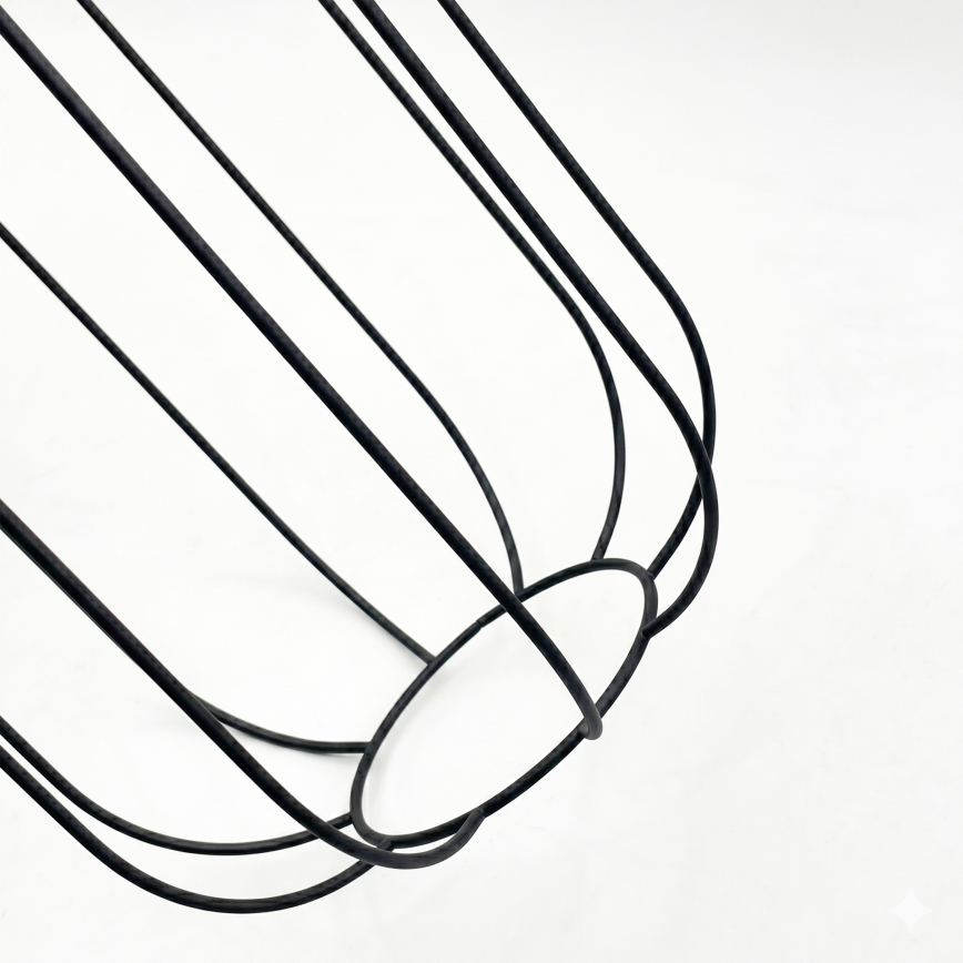 Suspension sur câble DESTELLO 1xE27/15W/230V, diam. 21 cm, noire