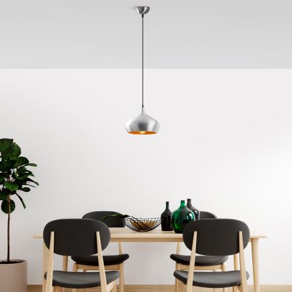 Suspension sur câble DODO 1xE27/40W/230V chrome mat