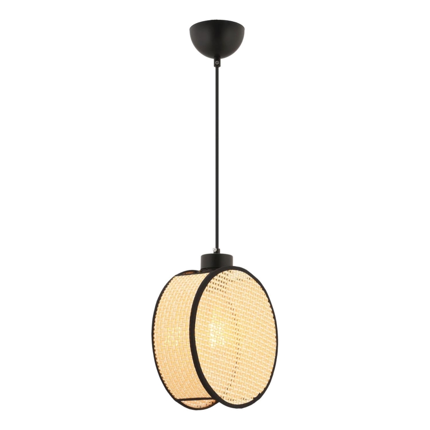 Suspension sur câble DRUM 1x E27/60W/230V beige/noir