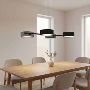 Suspension sur câble DRUMZ 4xE14/10W/230V noir/gris