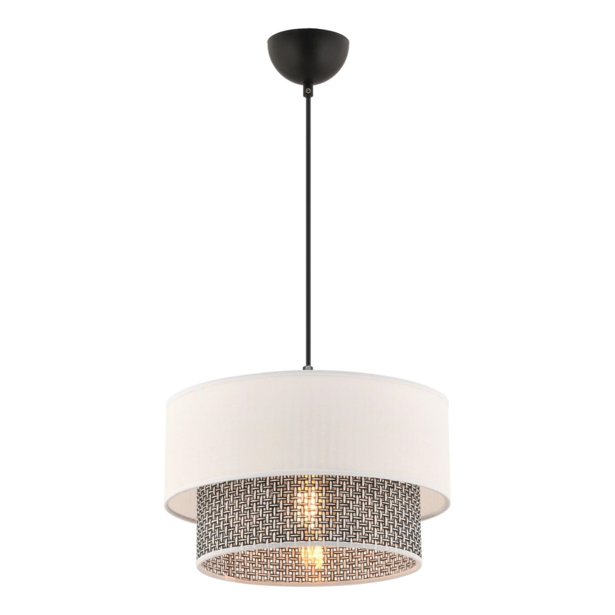 Suspension sur câble ECHO 1xE27/60W/230V crème/gris