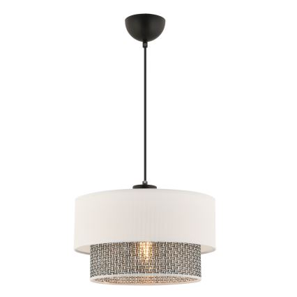 Suspension sur câble ECHO 1xE27/60W/230V crème/gris