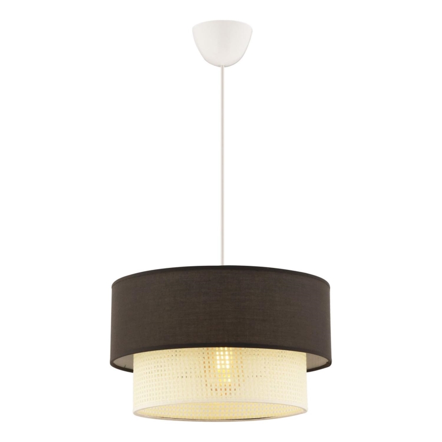Suspension sur câble ECHO 1xE27/60W/230V marron/crème