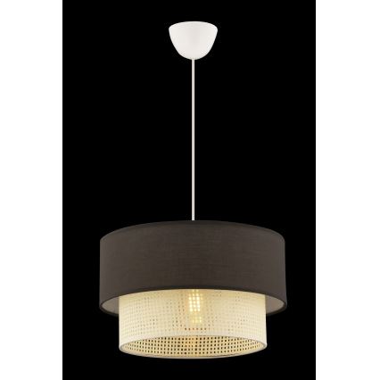 Suspension sur câble ECHO 1xE27/60W/230V marron/crème