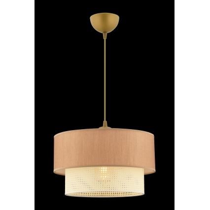 Suspension sur câble ECHO 1xE27/60W/230V marron/crème