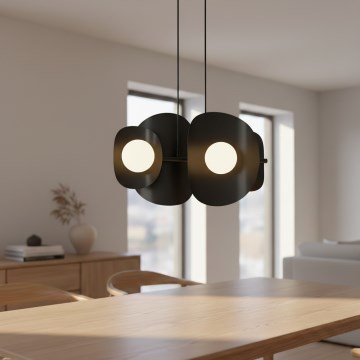 Suspension sur câble ELEMENTI 4xG9/8W/230V noire