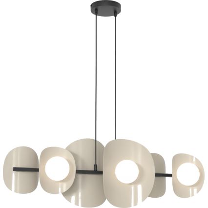 Suspension sur câble ELEMENTI 6xG9/8W/230V beige