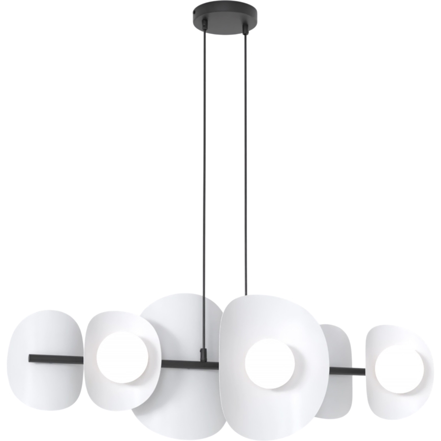 Suspension sur câble ELEMENTI 6xG9/8W/230V grise