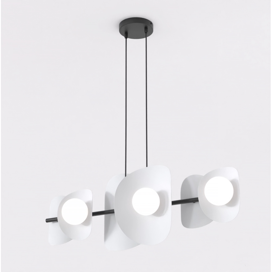 Suspension sur câble ELEMENTI 6xG9/8W/230V grise