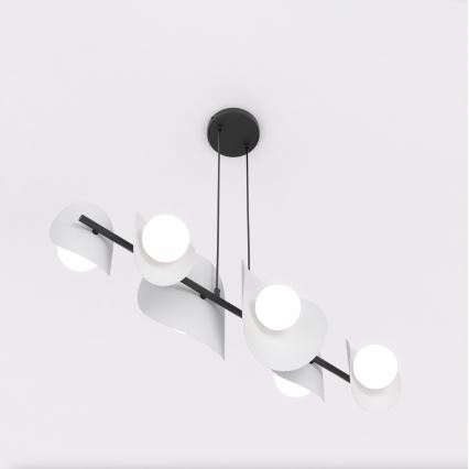 Suspension sur câble ELEMENTI 6xG9/8W/230V grise